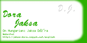 dora jaksa business card